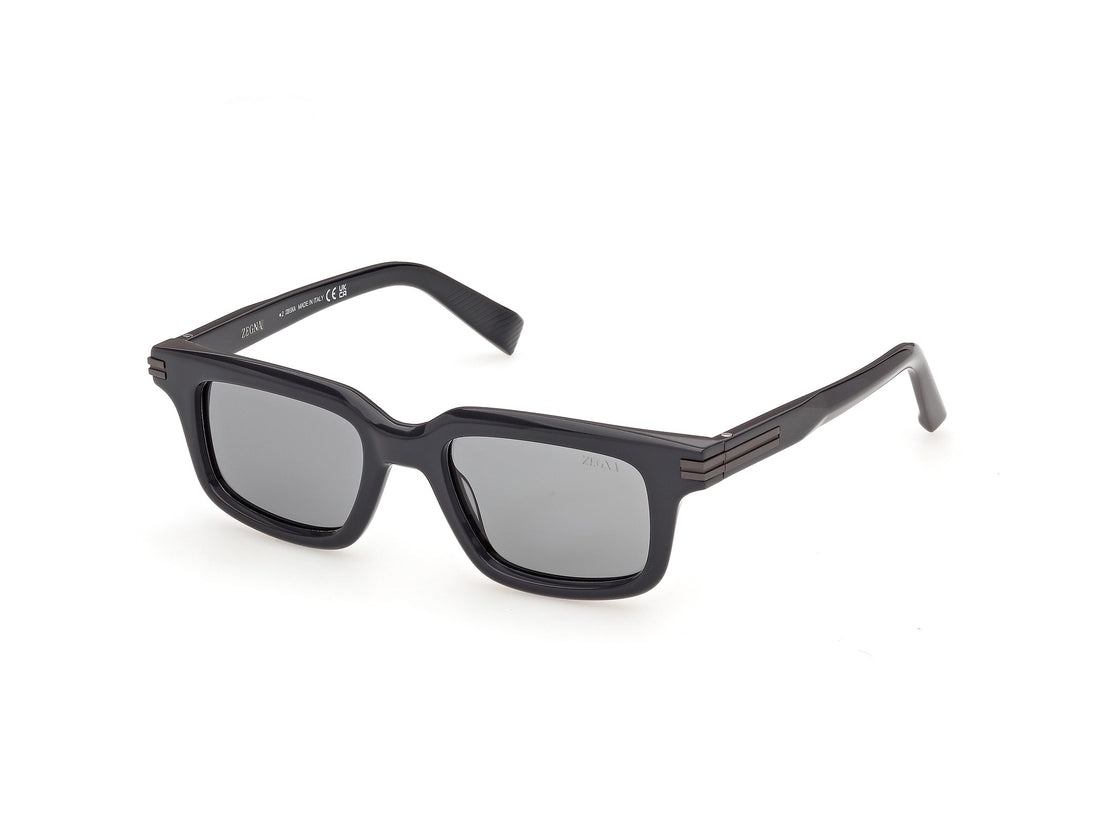 Solbriller ermenegildo zegna ez0312 20a gris rectangular masculino størrelse 50mm - Hovedvisning