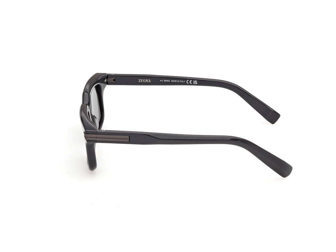 Solbriller ermenegildo zegna ez0312 20a gris rectangular masculino størrelse 52mm - Detaljeret visning