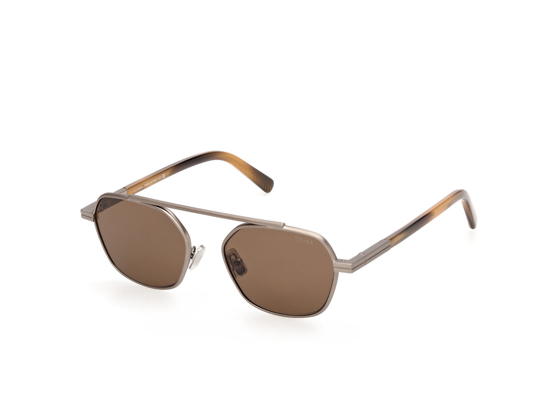Solbriller ermenegildo zegna ez0316 35e bronce geometric masculino størrelse 53mm - Hovedvisning
