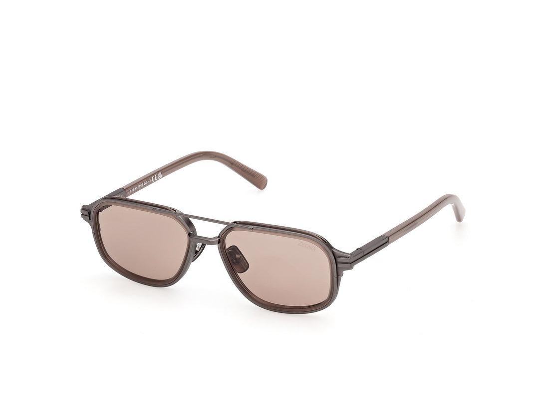 Solbriller ermenegildo zegna ez0320 45e marron navigator masculino størrelse 53mm - Hovedvisning