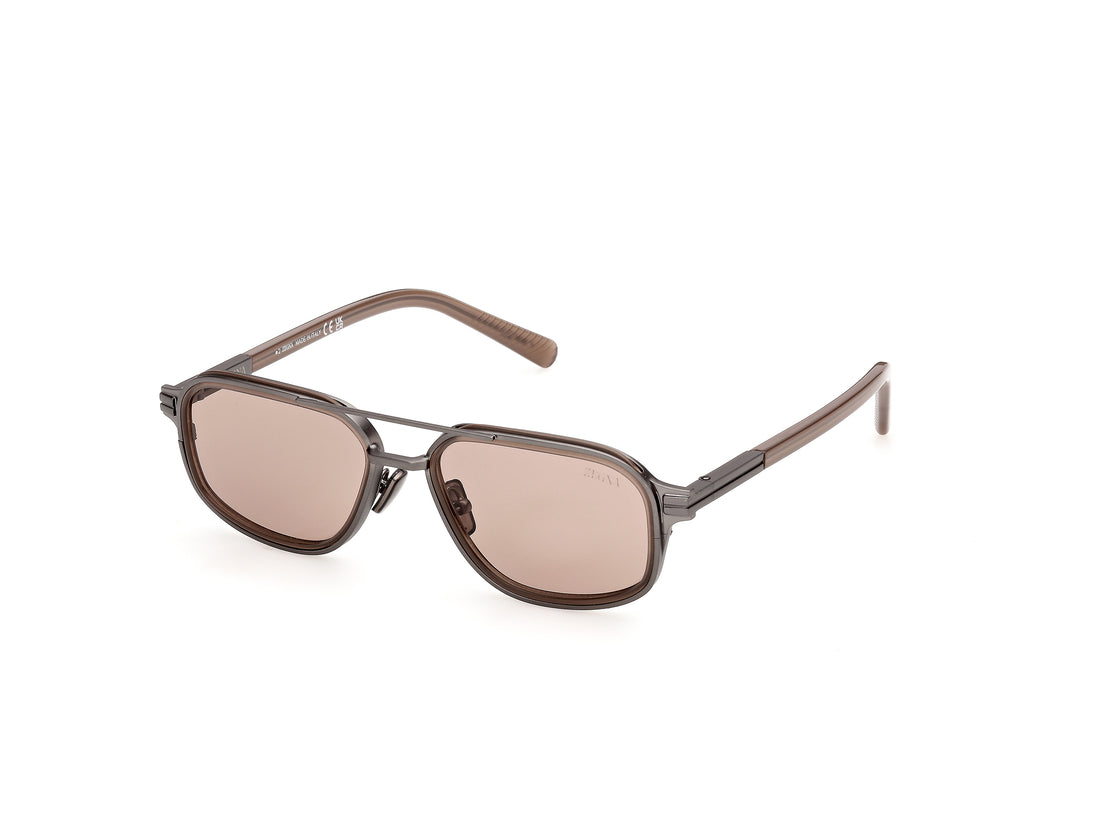 Solbriller ermenegildo zegna ez0320 45e marron navigator masculino størrelse 53mm - Detaljeret visning