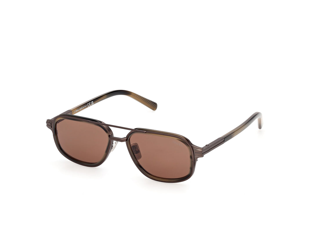 Solbriller ermenegildo zegna ez0320 51e beige navigator masculino størrelse 53mm - Hovedvisning