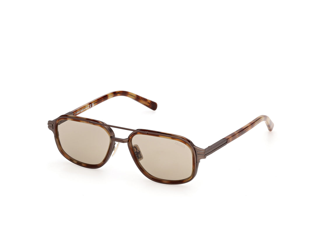 Solbriller ermenegildo zegna ez0320 55e havana navigator masculino størrelse 53mm - Hovedvisning