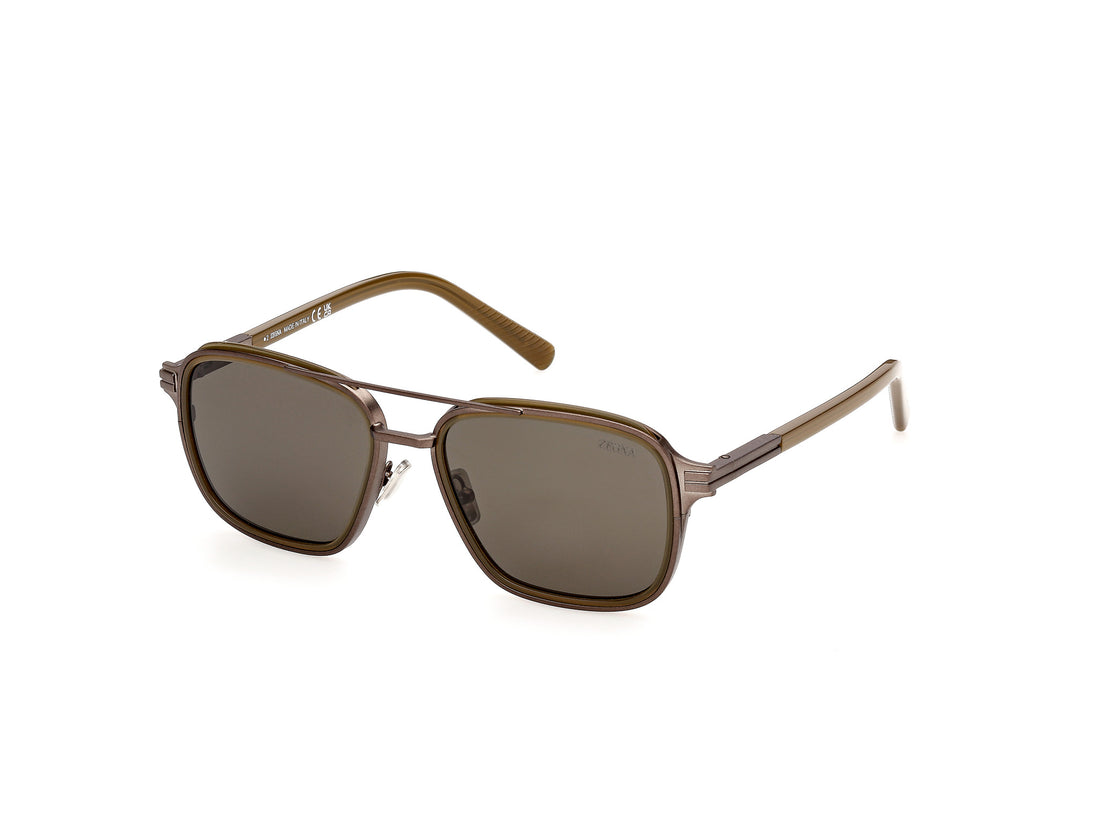 Solbriller ermenegildo zegna ez0321 98a verde navigator masculino størrelse 55mm - Detaljeret visning