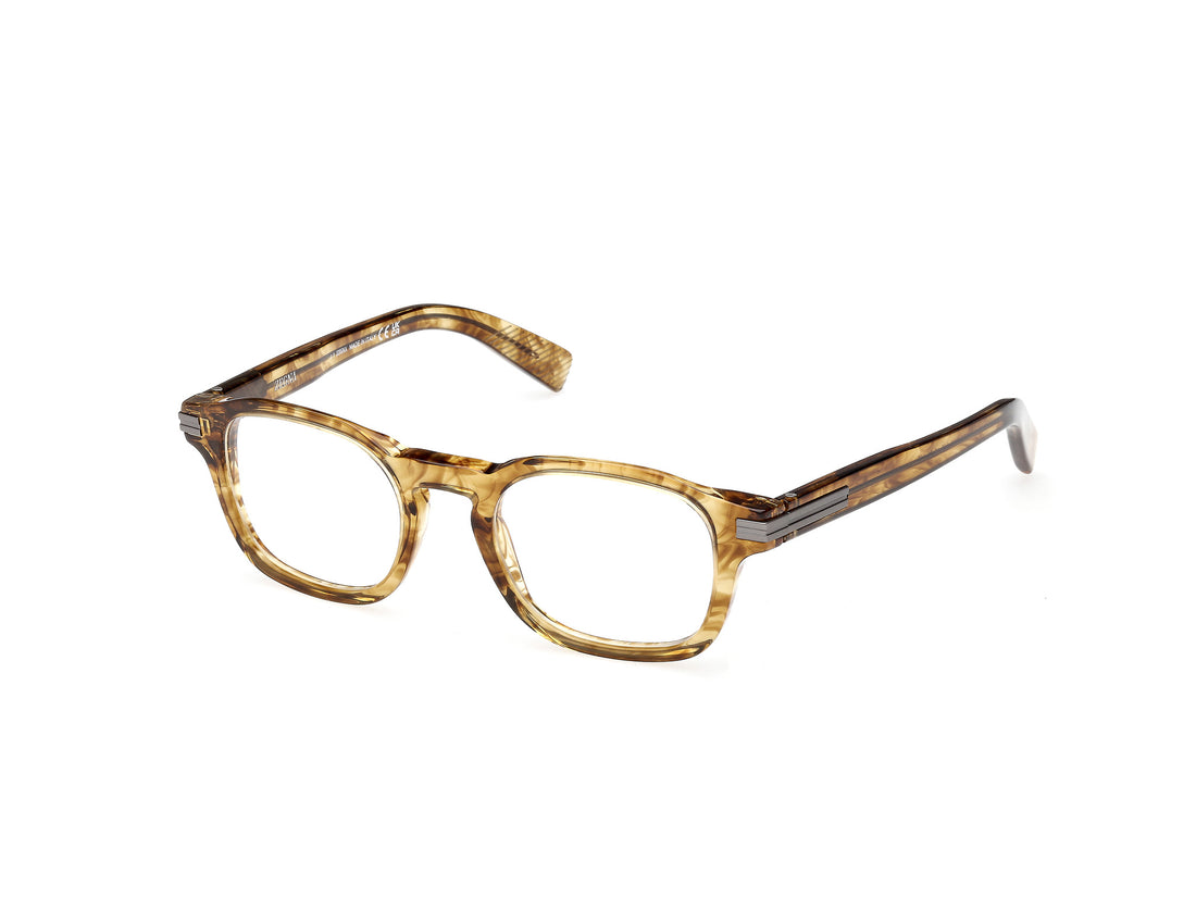 Brillen ermenegildo zegna ez5293 047 marron geometric masculino größe 49mm - Hauptansicht