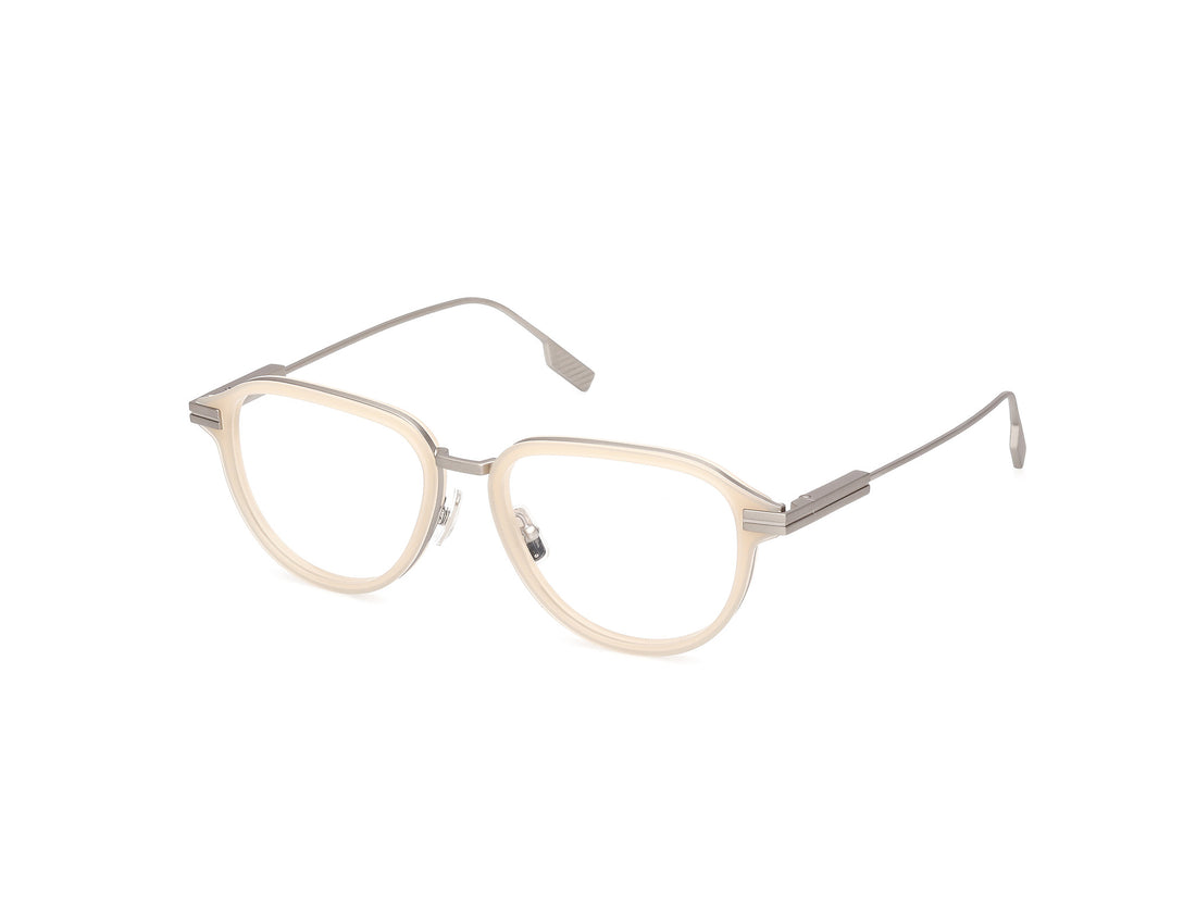 Brillen ermenegildo zegna ez5298 057 beige geometric masculino größe 53mm - Hauptansicht