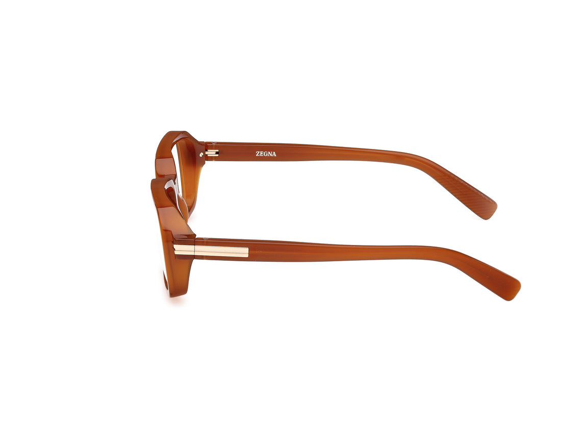 Brillen ermenegildo zegna ez5301 045 marron rectangular masculino größe 54mm - Detailansicht