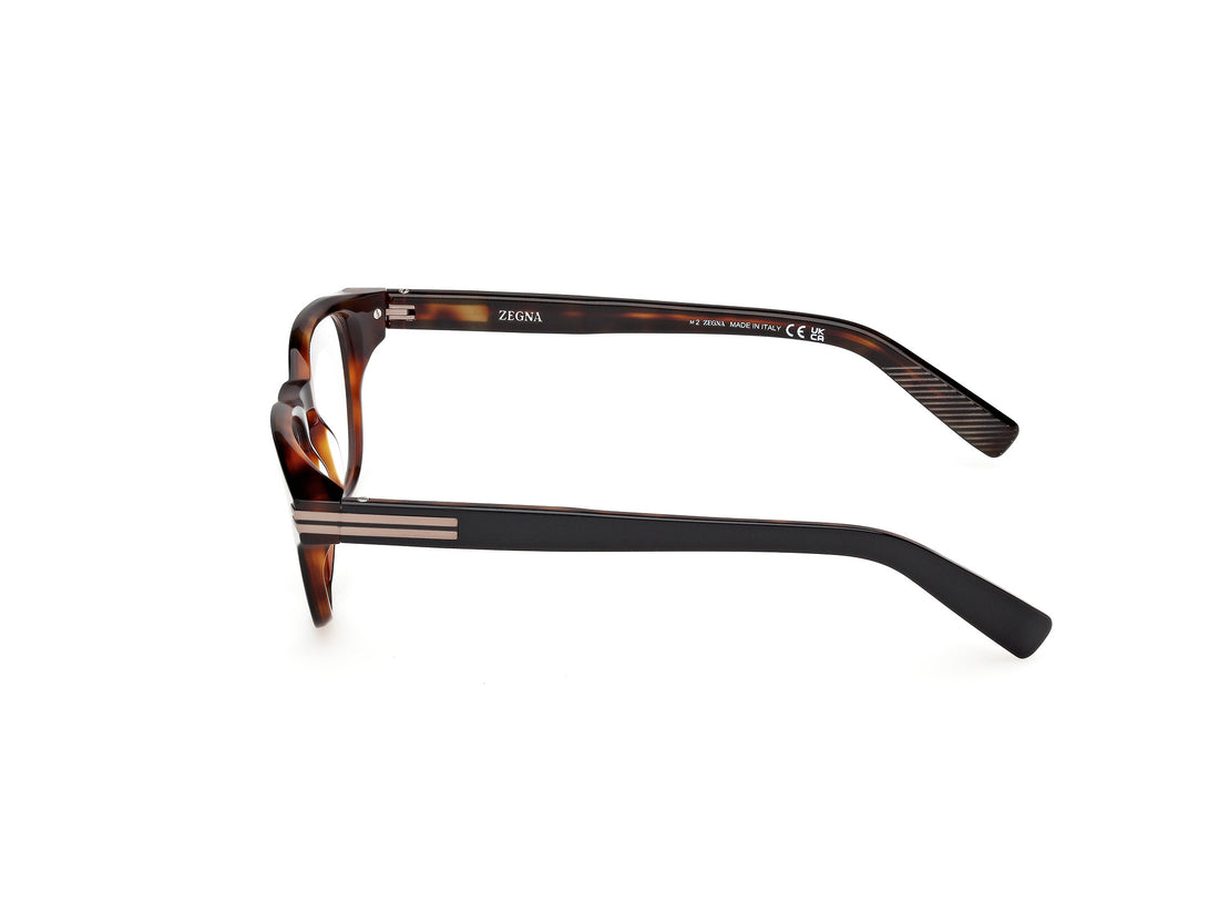 Brillen ermenegildo zegna ez5306 005 negro round masculino größe 50mm - Detailansicht