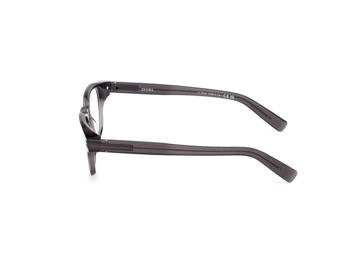 Brillen ermenegildo zegna ez5306 020 gris round masculino größe 50mm - Detailansicht