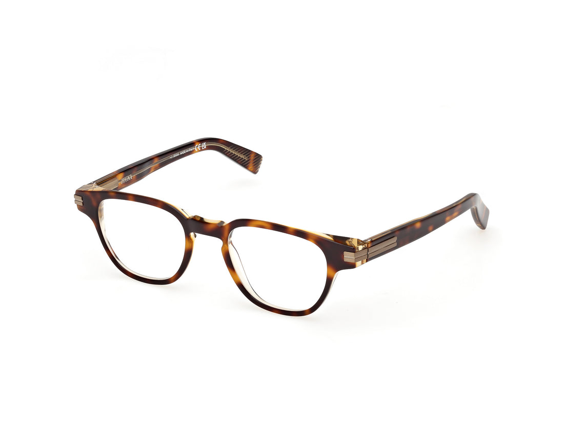 Brillen ermenegildo zegna ez5306 056 havana round masculino größe 50mm - Hauptansicht