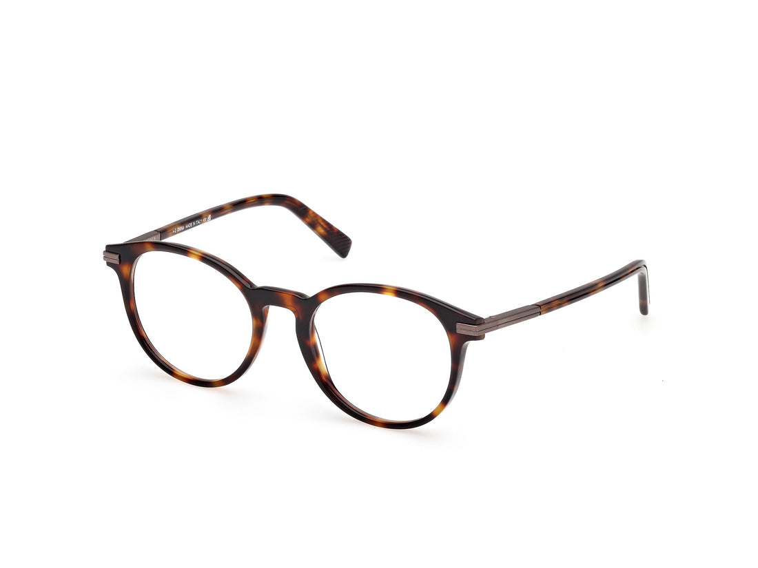 Brillen ermenegildo zegna ez5310 055 havana round masculino größe 50mm - Hauptansicht