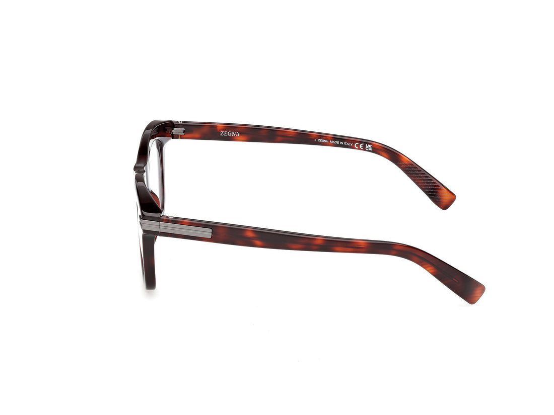 Óculos graduados ermenegildo zegna ez5326-b 054 havana square masculino tamanho 50mm - Vista de detalhe