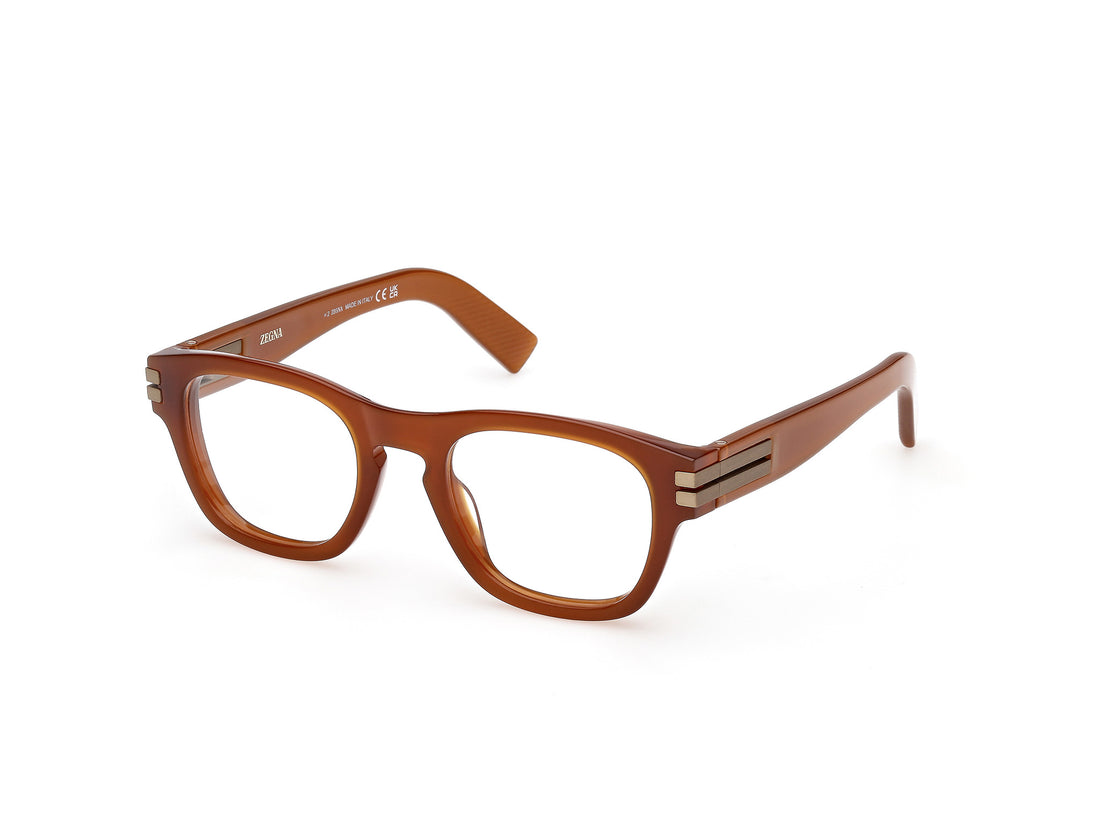 Brillen ermenegildo zegna ez5331 045 marron square masculino größe 51mm - Hauptansicht