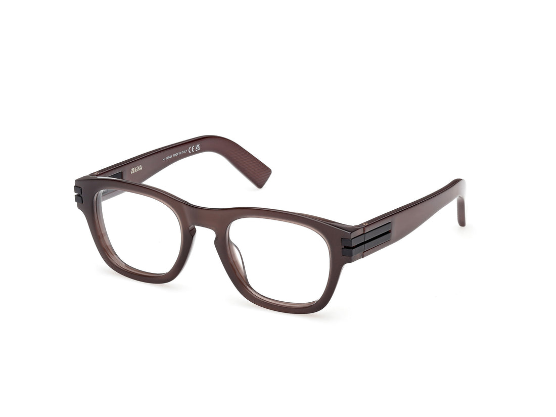 Brillen ermenegildo zegna ez5331 048 marron square masculino größe 51mm - Hauptansicht