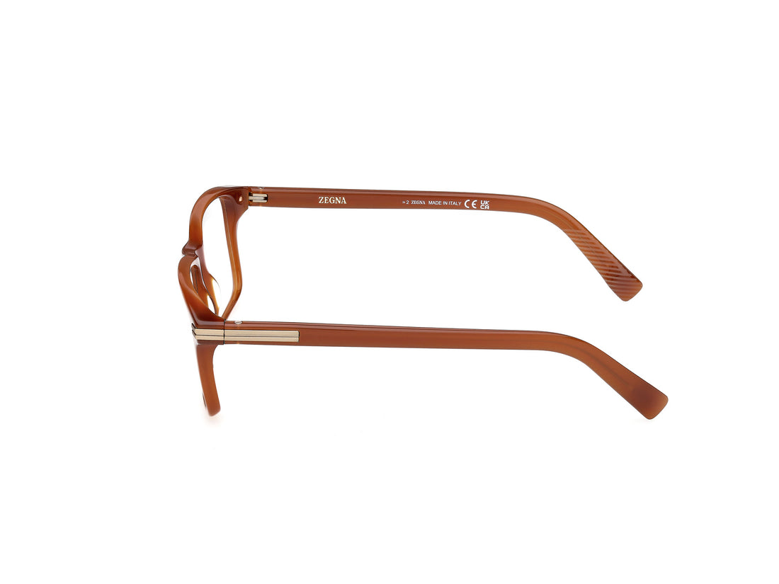 Óculos graduados ermenegildo zegna ez5333 045 marron rectangular masculino tamanho 57mm - Vista de detalhe