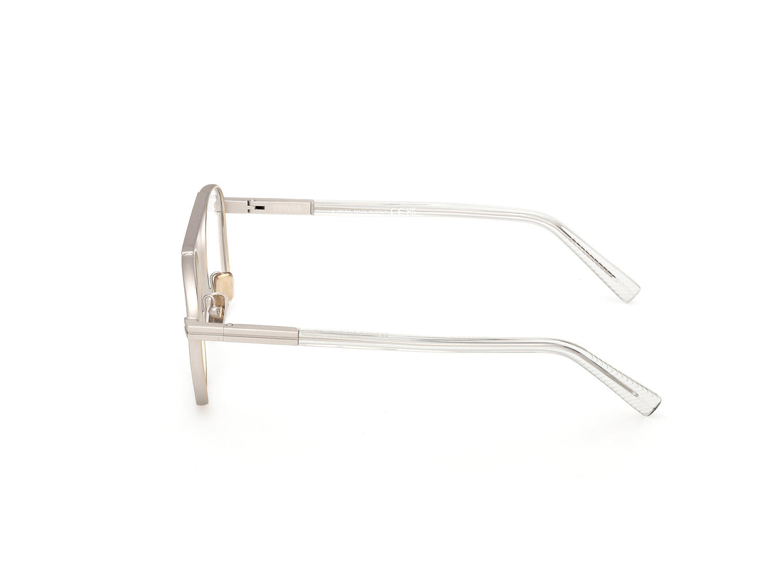 Óculos graduados ermenegildo zegna ez5334-h 017 plateado geometric masculino tamanho 51mm - Vista de detalhe