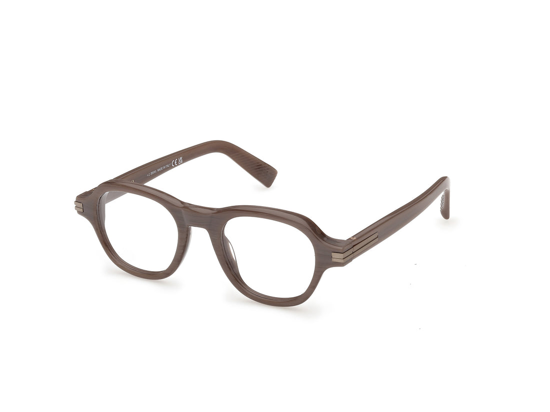 Óculos graduados ermenegildo zegna ez5341 059 beige geometric masculino tamanho 47mm - Vista principal