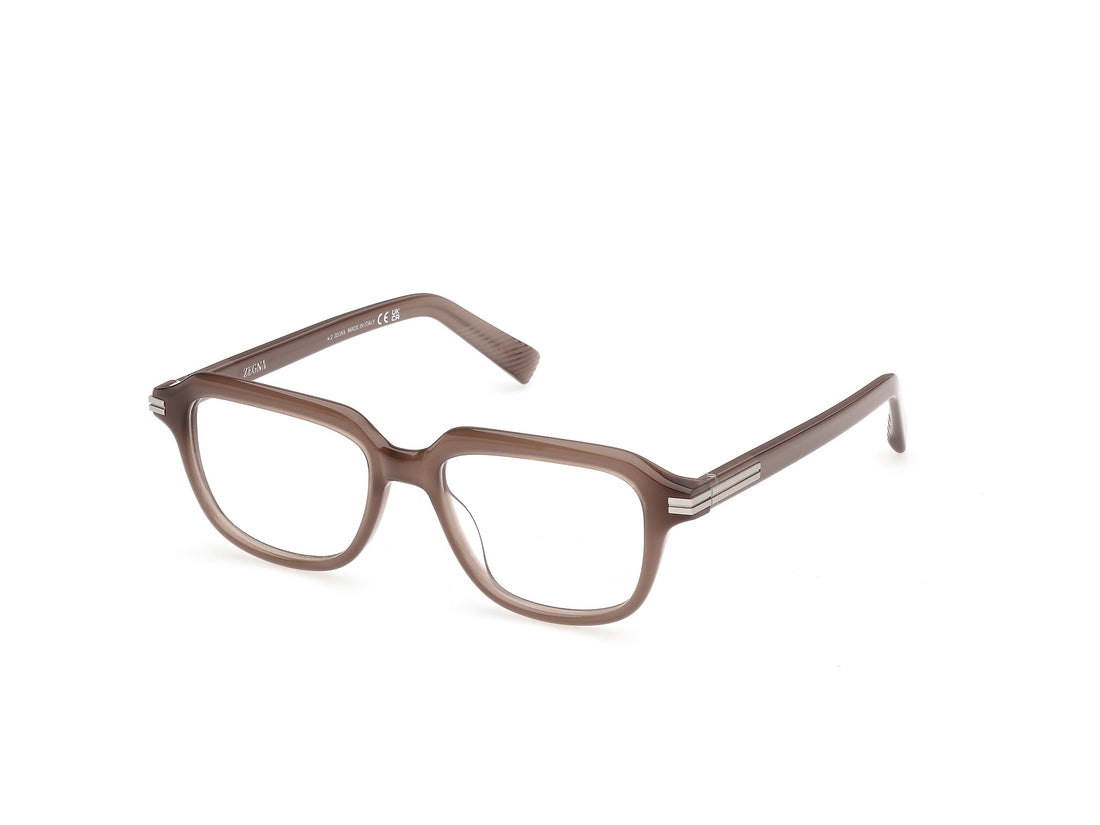 Óculos graduados ermenegildo zegna ez5345 045 marron geometric masculino tamanho 52mm - Vista principal