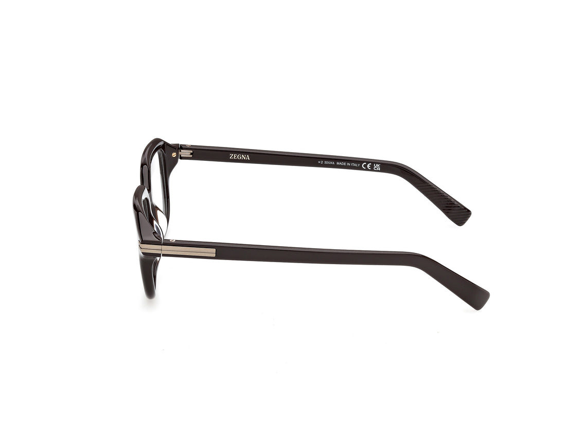 Óculos graduados ermenegildo zegna ez5345 048 marron geometric masculino tamanho 52mm - Vista de detalhe