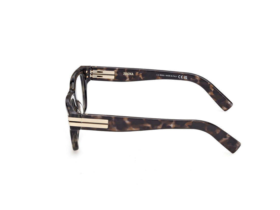 Óculos graduados ermenegildo zegna ez5348 055 havana rectangular masculino tamanho 53mm - Vista de detalhe