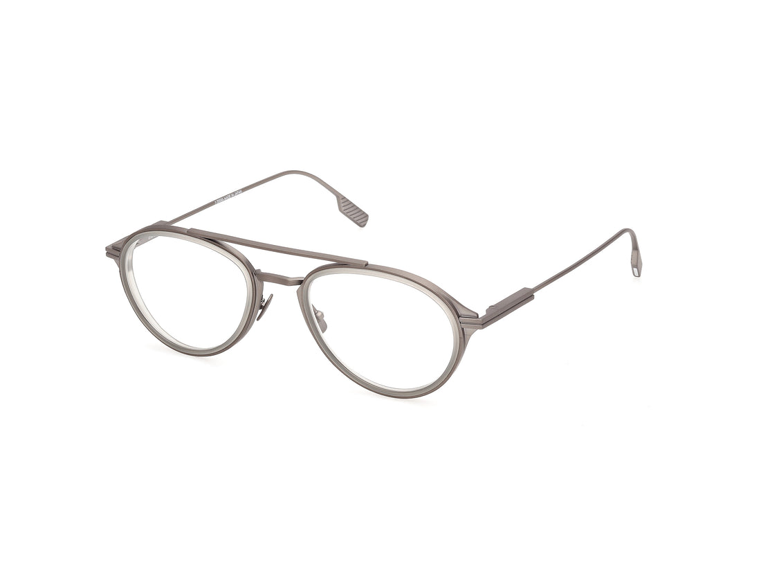 Occhiali da vista ermenegildo zegna ez5349 013 plateado geometric masculino taglia 52mm - Vista principale