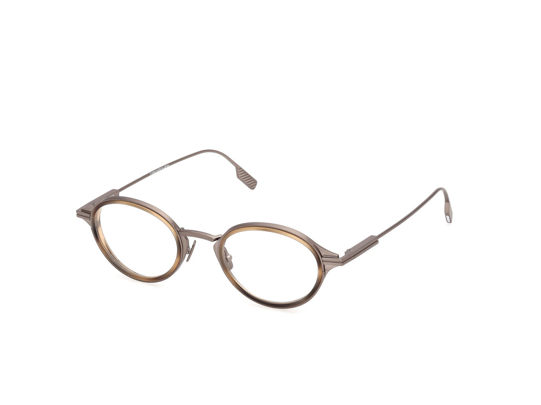 Prescription glasses ermenegildo zegna ez5350 035 bronce oval masculino size 48mm - Main view