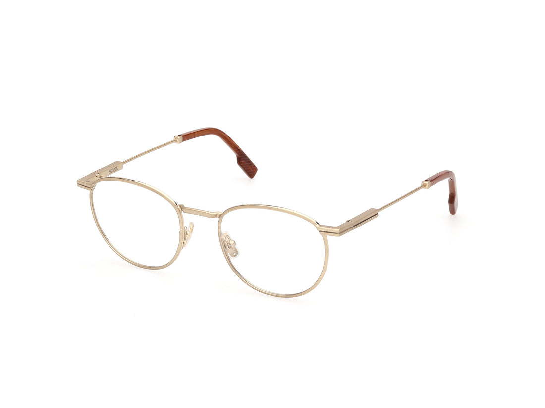 Prescription glasses ermenegildo zegna ez5352 032 dorado pilot masculino size 52mm - Main view