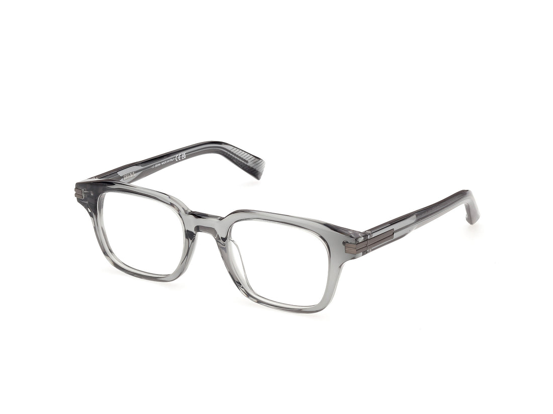 Briller ermenegildo zegna ez5359 020 gris square masculino størrelse 49mm - Hovedvisning
