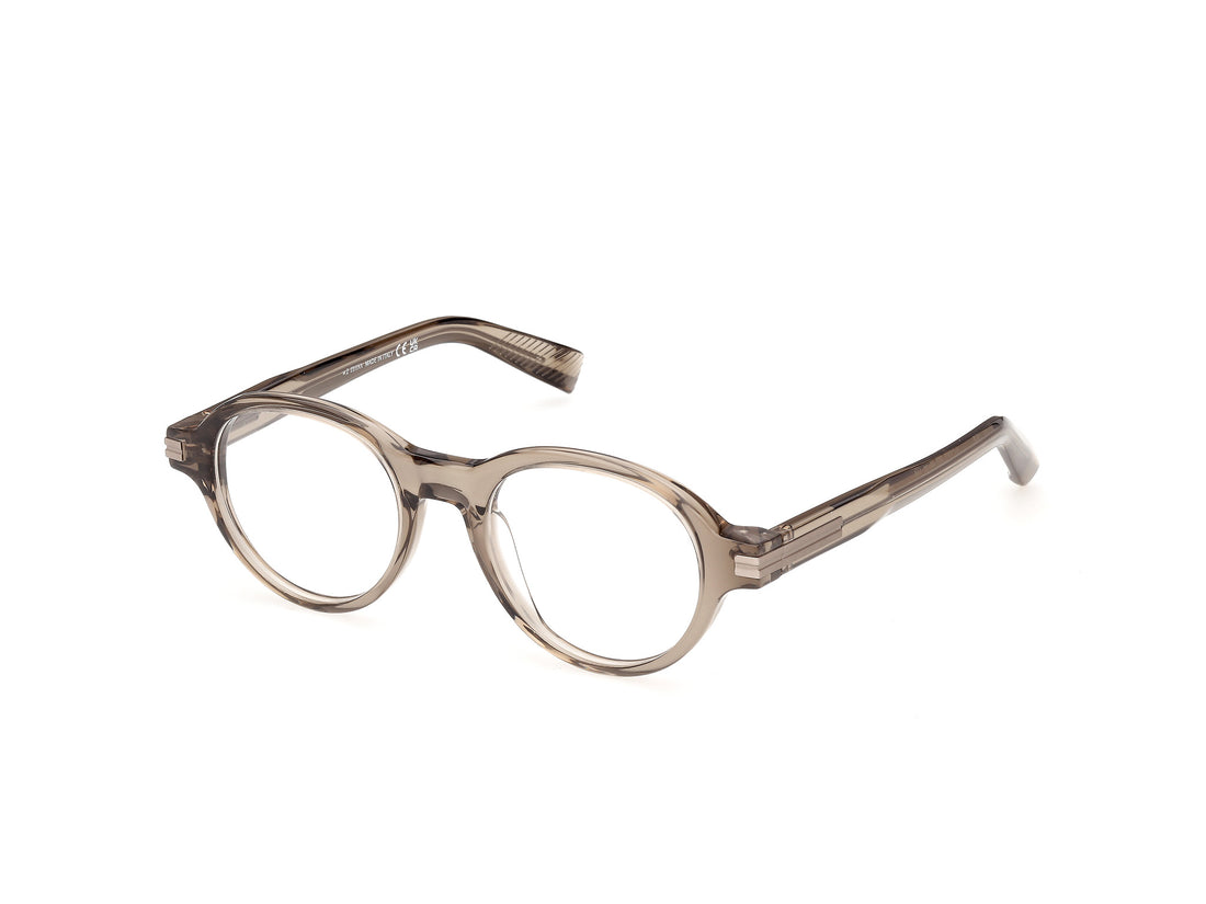 Briller ermenegildo zegna ez5363 057 beige round masculino størrelse 49mm - Hovedvisning