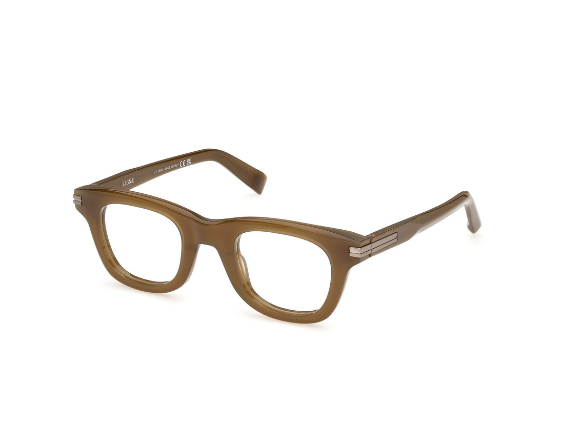 Briller ermenegildo zegna ez5374 098 verde geometric masculino størrelse 47mm - Hovedvisning