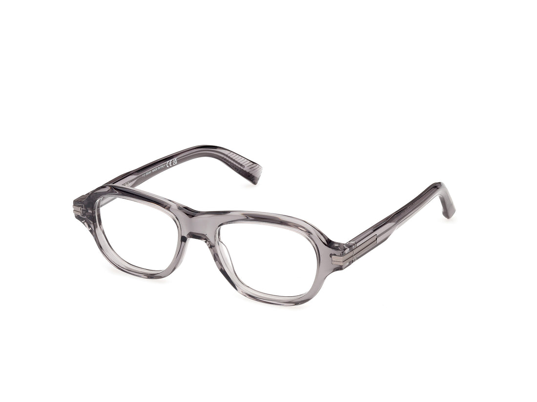 Briller ermenegildo zegna ez5375 020 gris geometric masculino størrelse 51mm - Hovedvisning