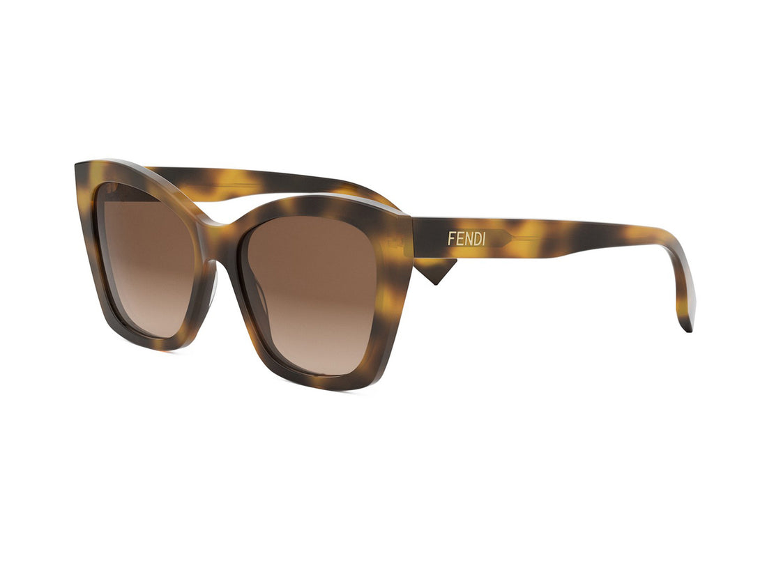 Sunglasses fendi lettering fe40151i 53f havana square femenino size 55mm - Main view