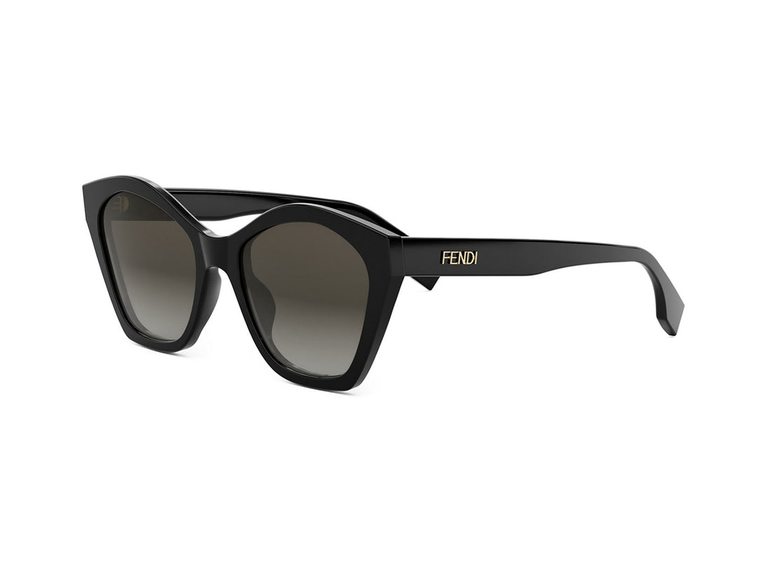 Sunglasses fendi lettering fe40175i 01f black geometric femenino size 54mm - Main view