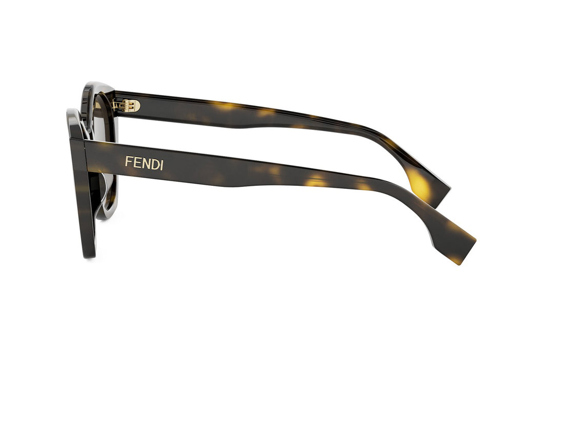 Sunglasses fendi lettering fe40175i 52e havana geometric femenino size 54mm - Detailed view