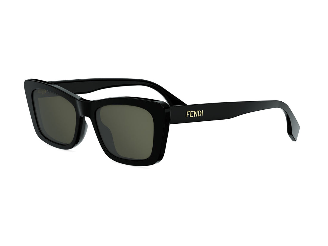 Sonnenbrillen fendi lettering fe40185i 01n black geometric femenino größe 53mm - Hauptansicht