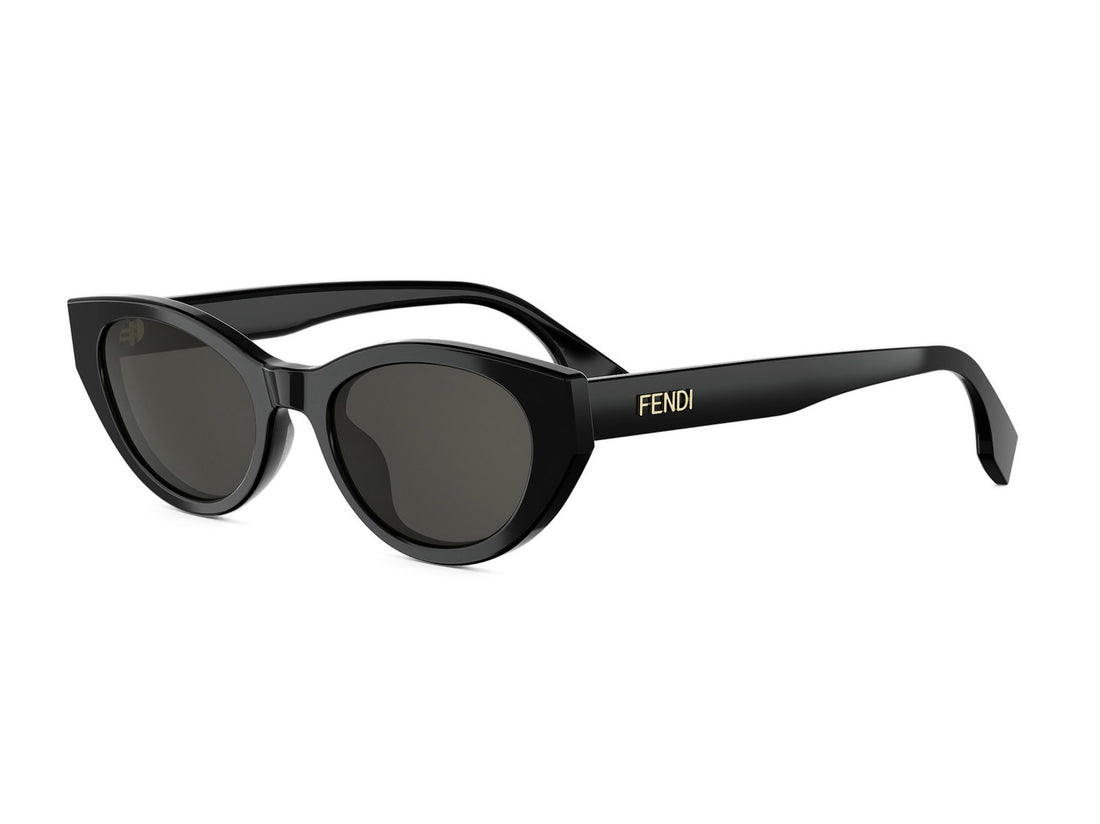 Sunglasses fendi lettering fe40209i 01a black oval femenino size 51mm - Main view