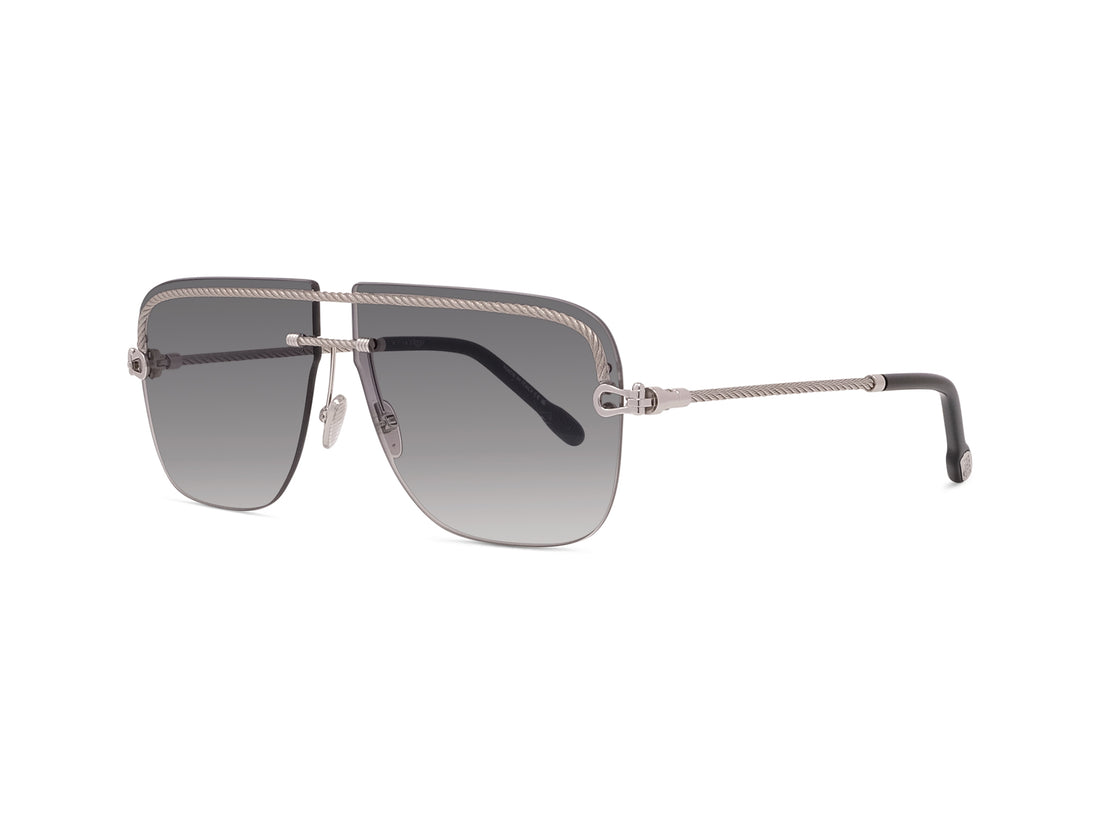 Óculos de sol fred manille cable fg40071u 16b palladium rectangular masculino tamanho 63mm - Vista principal