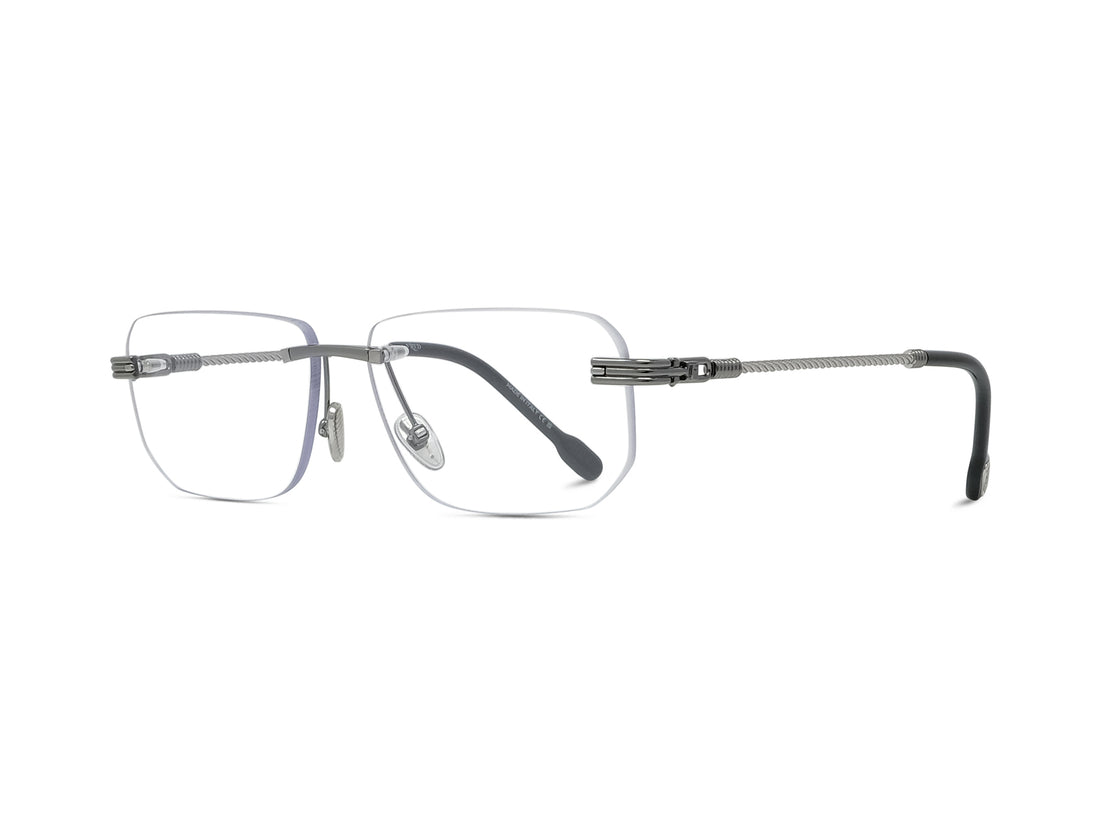 Prescription glasses fred godron fg50086u 014 ruthenium rectangular masculino size 59mm - Main view