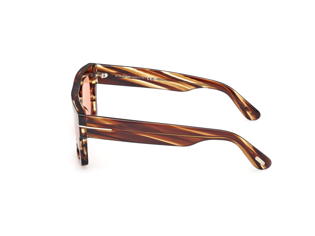 Gafas de sol tom ford ft0711 fausto 53e havana square masculino talla 53mm - Vista de detalle