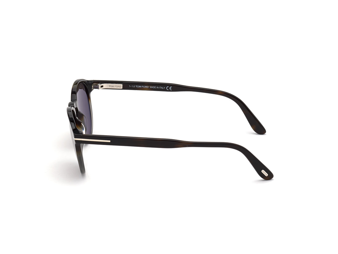 Occhiali da sole tom ford ft0834 dante 56a havana round masculino taglia 52mm - Vista dettagliata