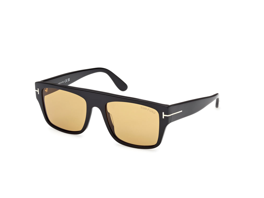 Sonnenbrillen tom ford ft0907 dunning-02 01e negro rectangular masculino größe 55mm - Hauptansicht