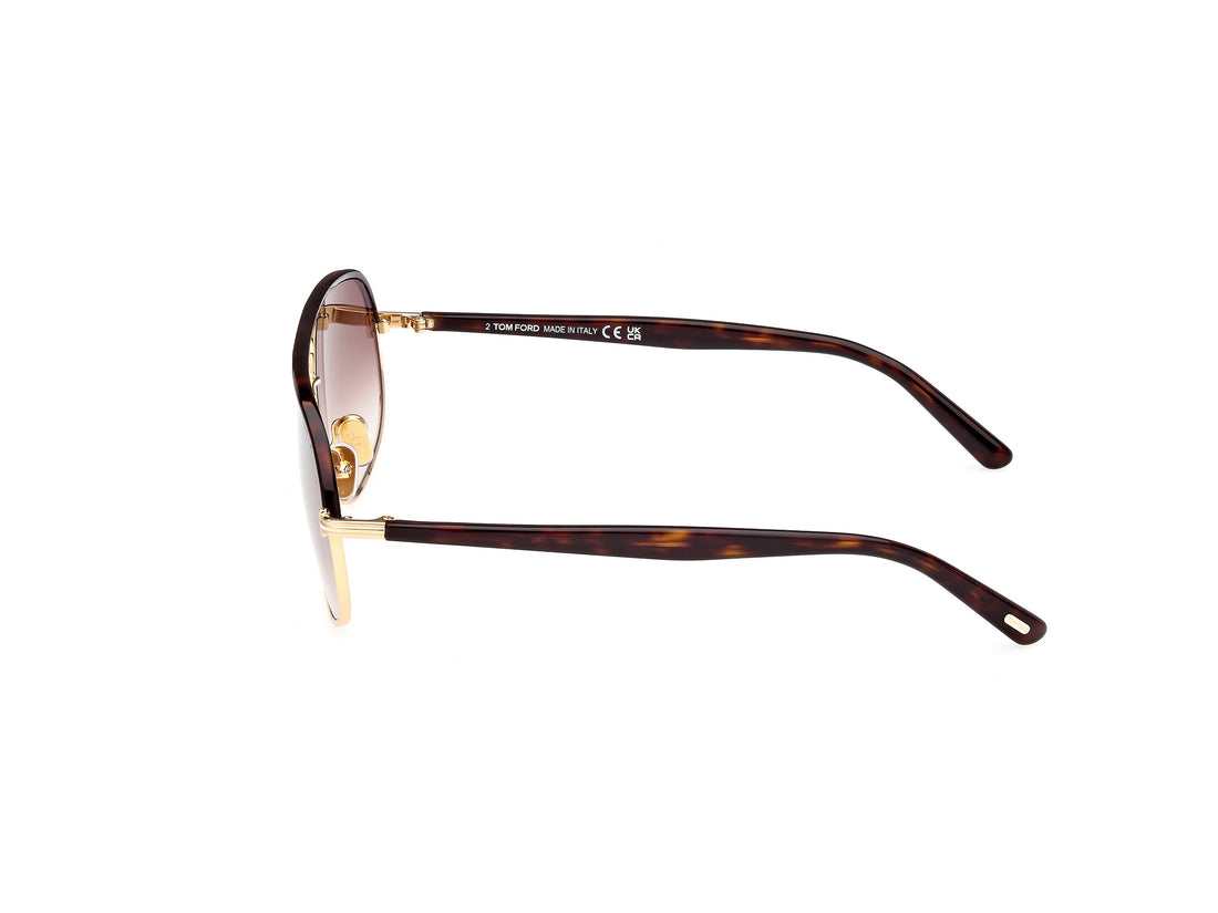 Occhiali da sole tom ford ft1019 maxwell 30f dorado pilot masculino taglia 59mm - Vista dettagliata