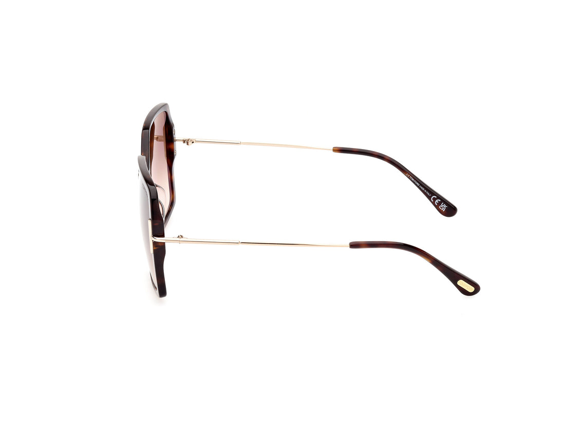 Gafas de sol tom ford ft1039 joanna 52f havana butterfly femenino talla 59mm - Vista de detalle