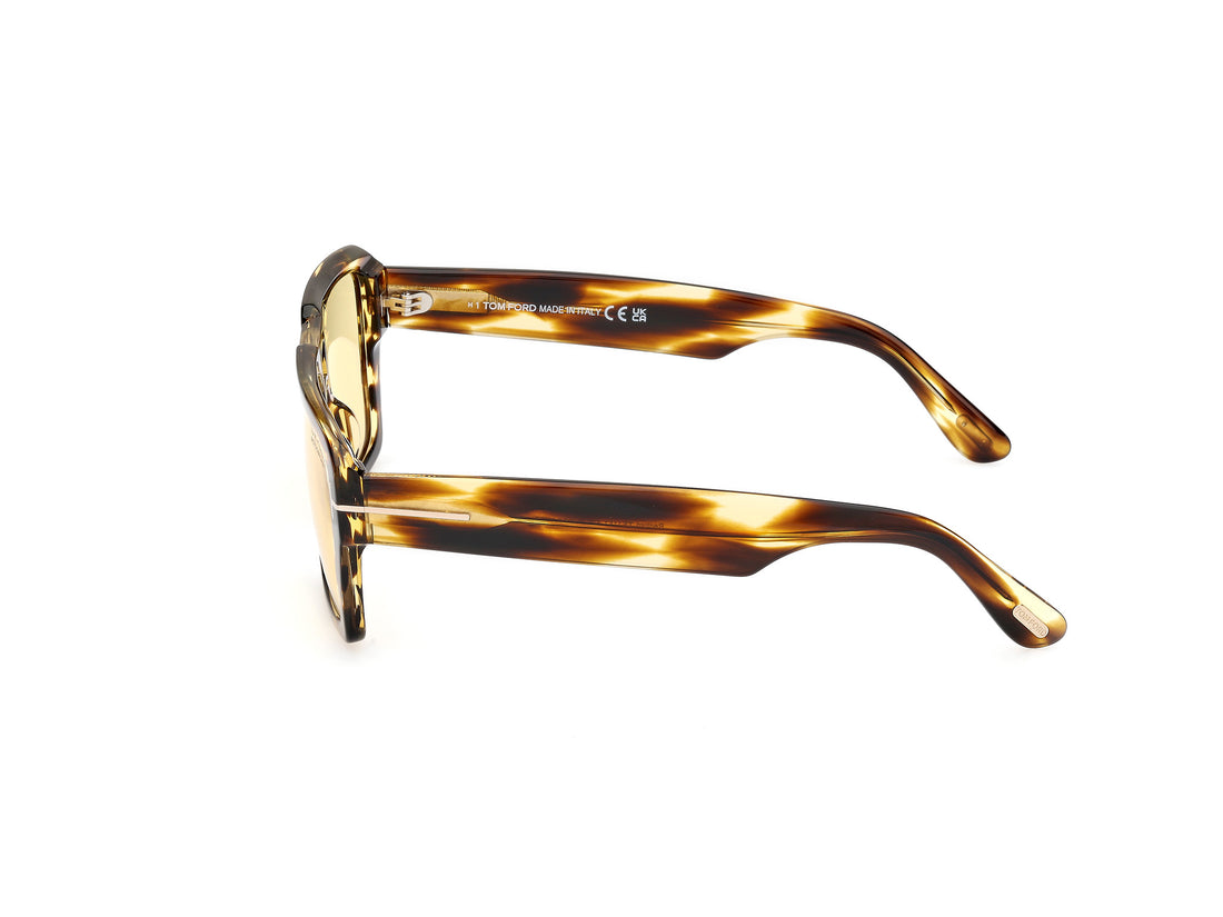 Sunglasses tom ford ft1153 redford 52e havana navigator masculino size 56mm - Detailed view