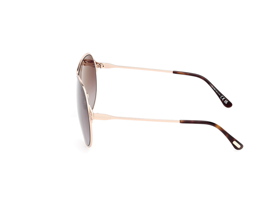 Gafas de sol tom ford ft1174 gaia 28k dorado pilot unisex talla 71mm - Vista de detalle