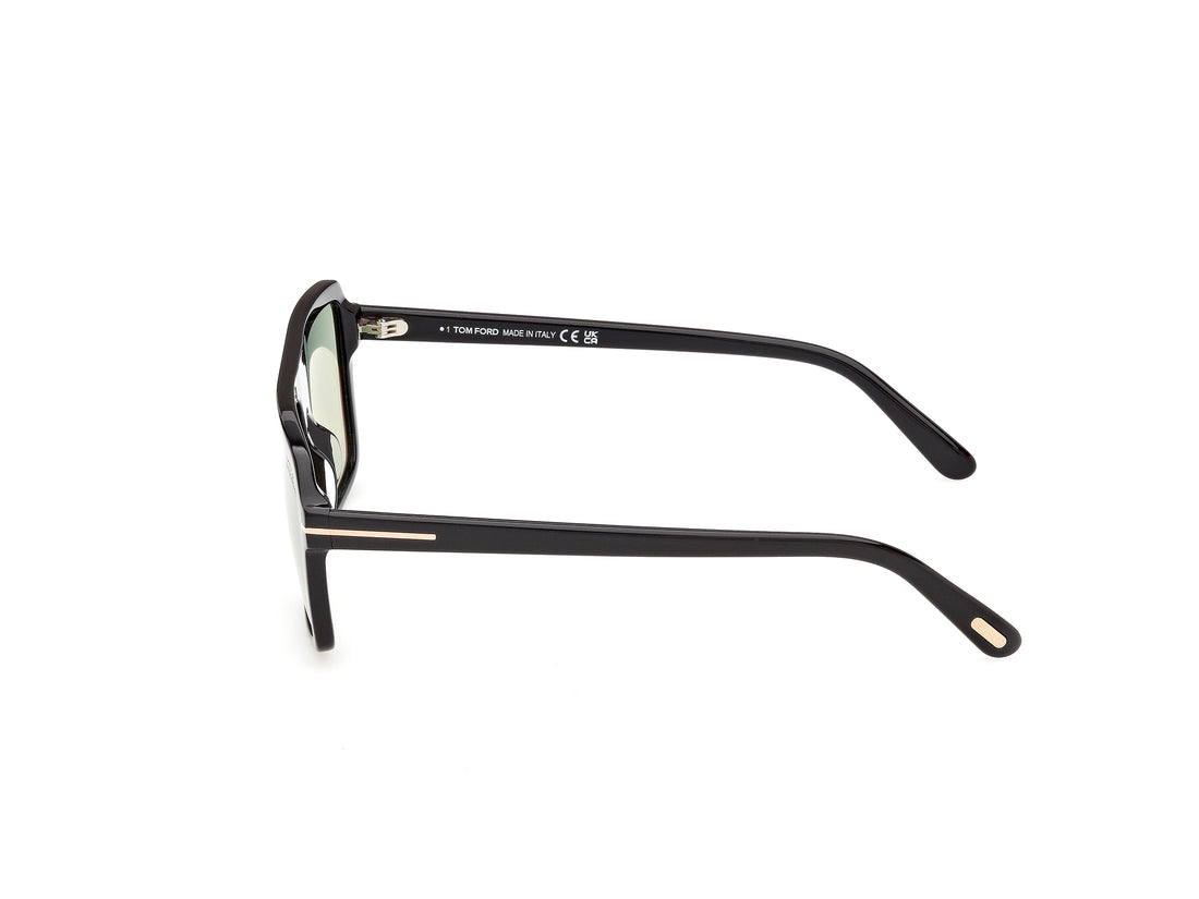 Óculos de sol tom ford ft1176 vincent 01n negro pilot masculino tamanho 56mm - Vista de detalhe