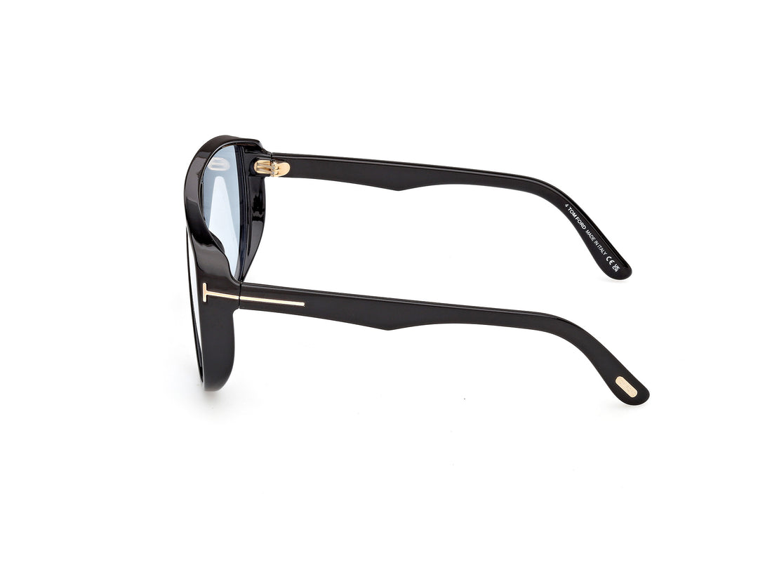 Occhiali da sole tom ford ft1182 achilles 01v negro shield masculino taglia 0mm - Vista dettagliata