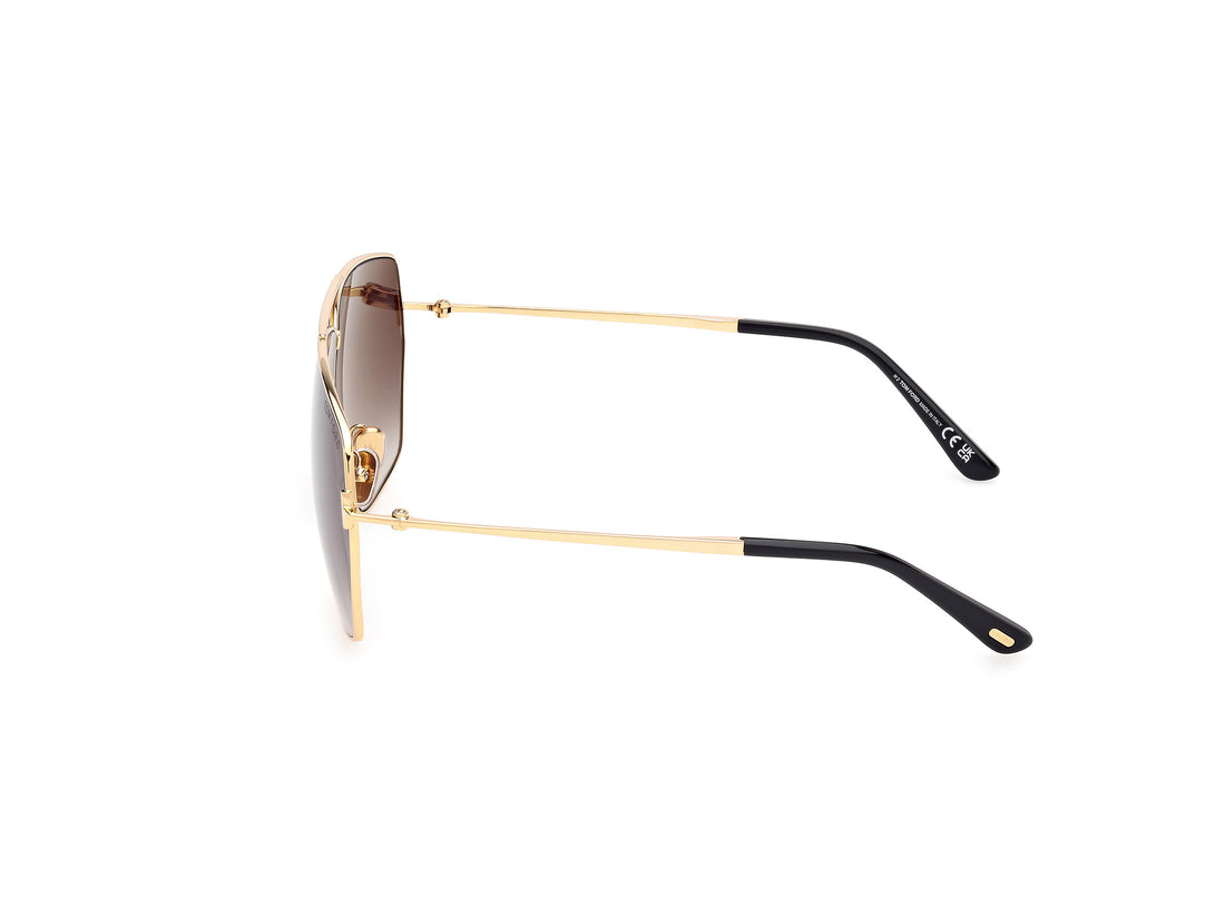 Gafas de sol tom ford ft1185 stella 30b dorado navigator femenino talla 67mm - Vista de detalle