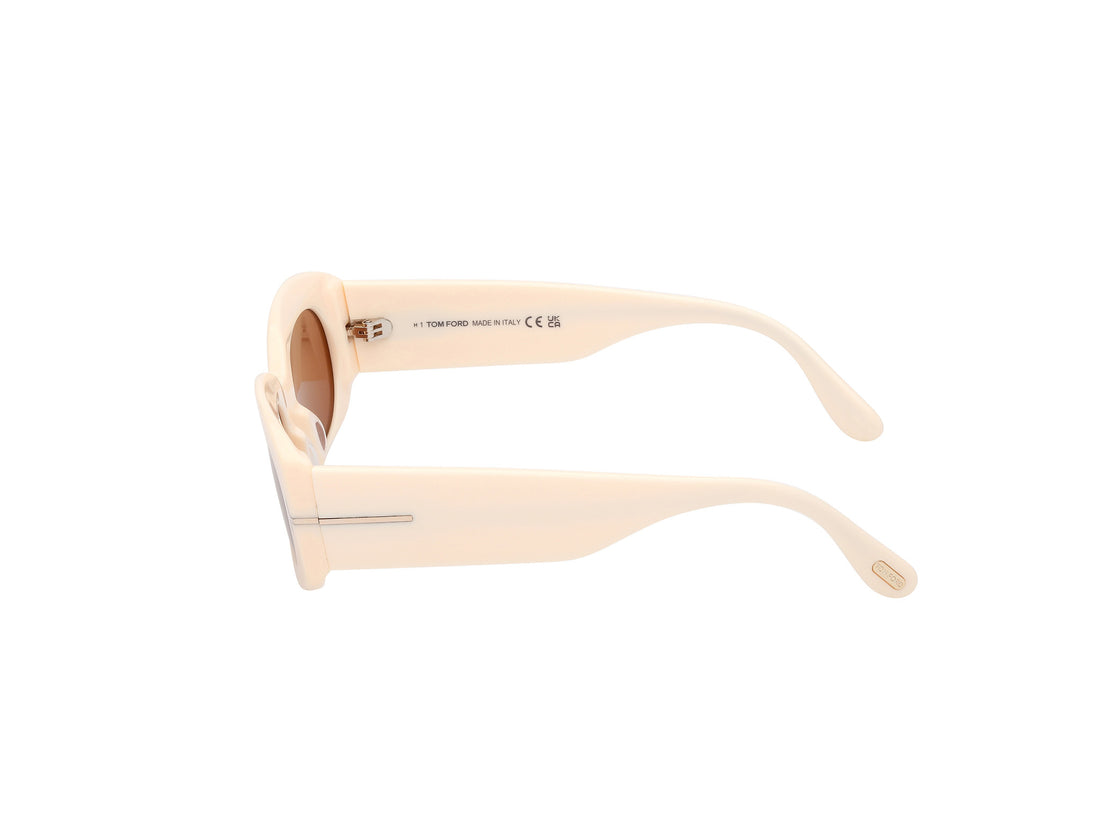 Gafas de sol tom ford ft1187 cielle 25e beige oval femenino talla 52mm - Vista de detalle