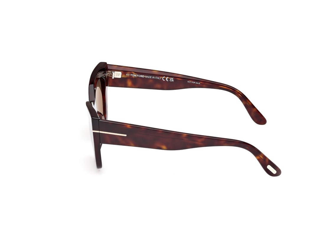 Gafas de sol tom ford ft1190 athena 52h havana cat eye femenino talla 53mm - Vista de detalle